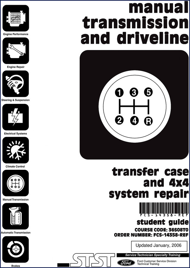 Ford FCS-14358 2006 Training Manual cover - Transfer Case and 4x4 System Repair