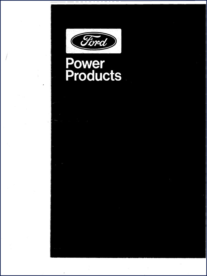 Ford Industrial Engines Technical Manual cover - 48 page OEM factory manual for Ford Power Products