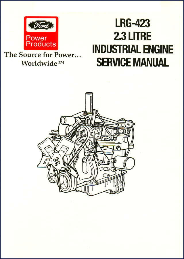 Ford LRG-423 Service Manual cover - 2.3L industrial engine factory documentation