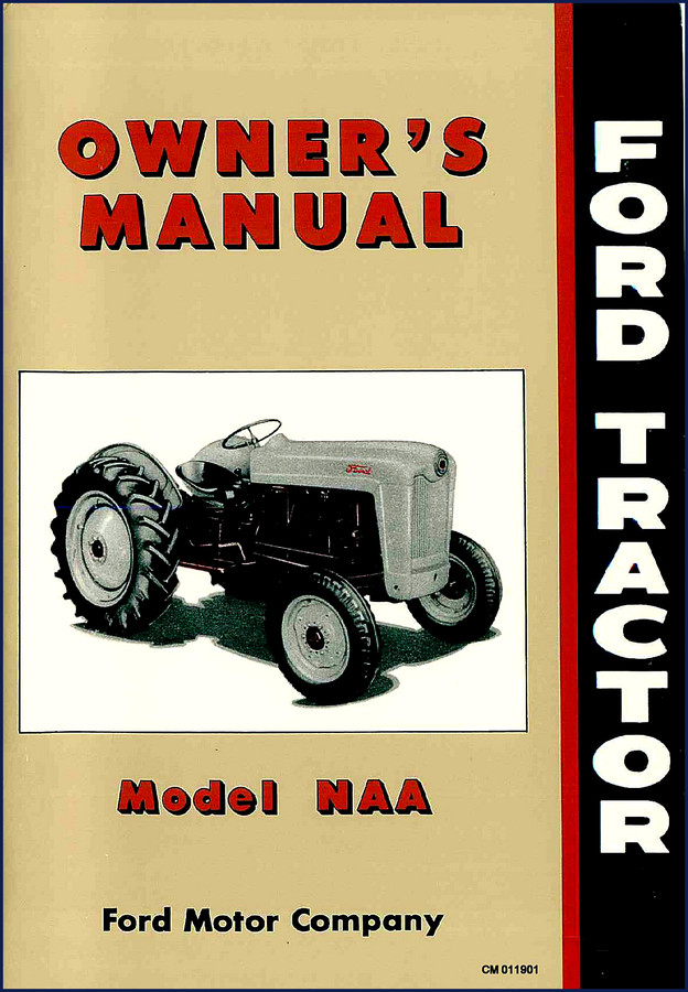 Ford NAA 1952 Owner's Manual cover page showing cutaway view of tractor