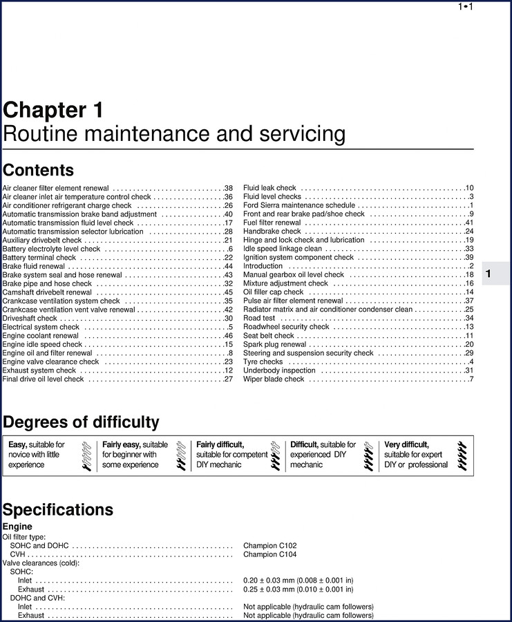 Ford Sierra Service Manual cover - 322 pages factory OEM shop manual