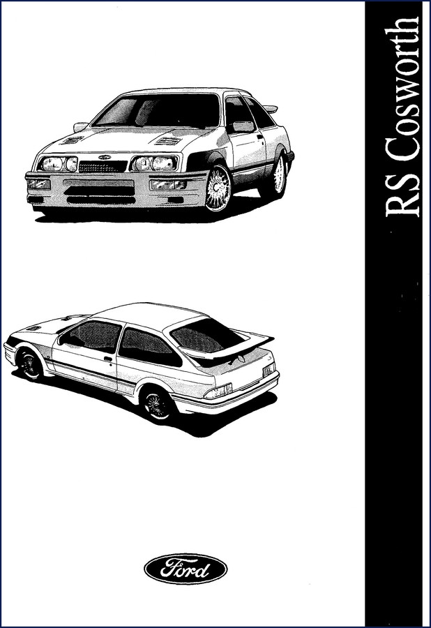 1987 Ford Sierra RS Cosworth Technical Manual cover with engine management system diagram