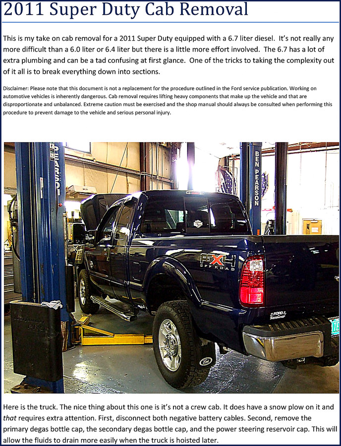 2011 Ford Super Duty Service Manual cover - factory OEM repair manual for 6.7L diesel and other powertrains
