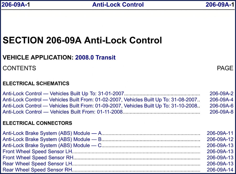 2008 Ford Transit wiring diagram PDF – factory electrical schematic cover