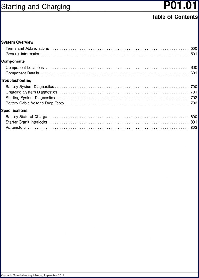 Freightliner Cascadia 2014 troubleshooting manual cover page