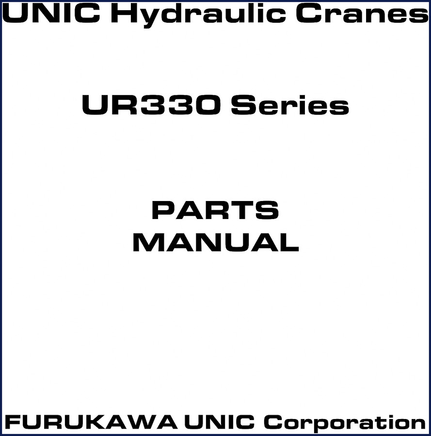 Furukawa Unic UR330 1990 Operators Manual cover - OEM factory document