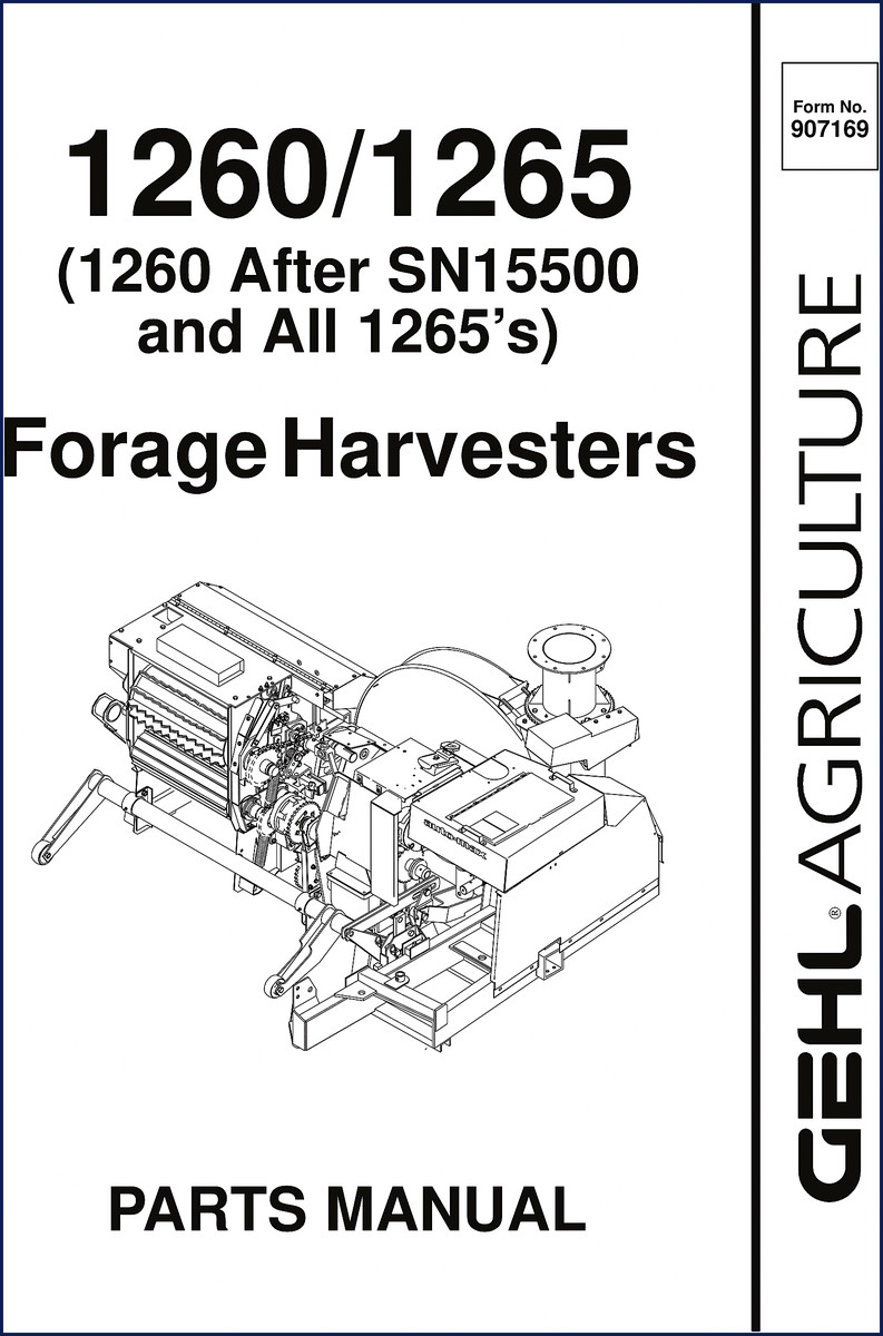 GEHL 1260/1265 Forage Harvester Parts Catalog - exploded view