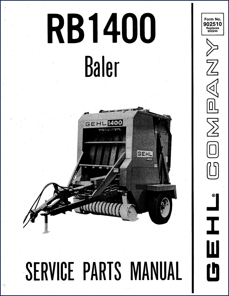 GEHL 1400 Parts Catalog cover page – 48-page OEM parts manual