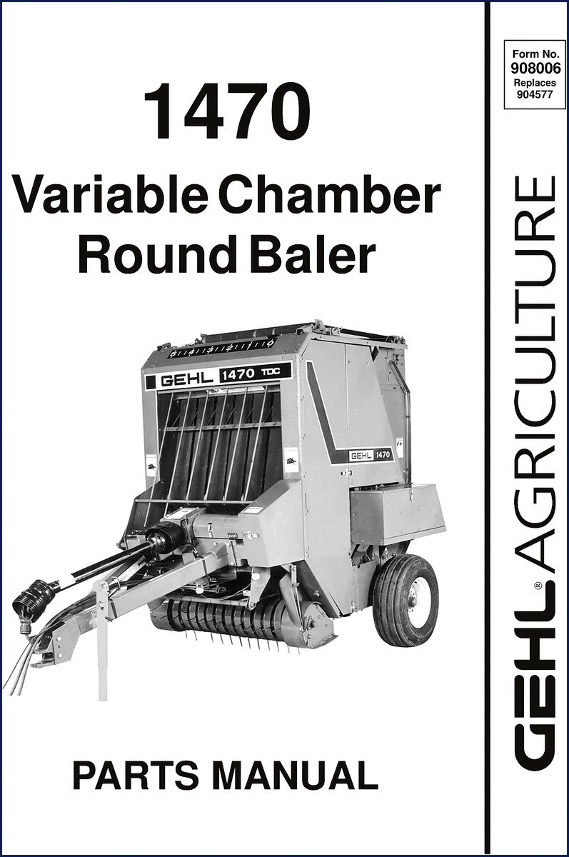 GEHL 1470 parts catalog – factory OEM exploded parts manual cover