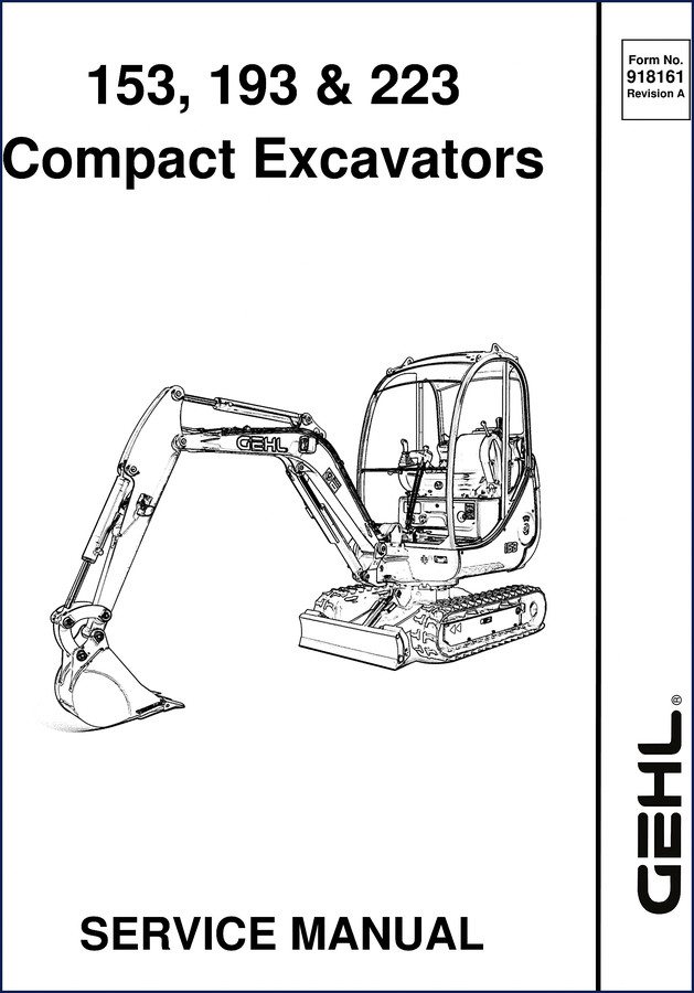 GEHL 153 Compact Excavator Parts Catalog cover