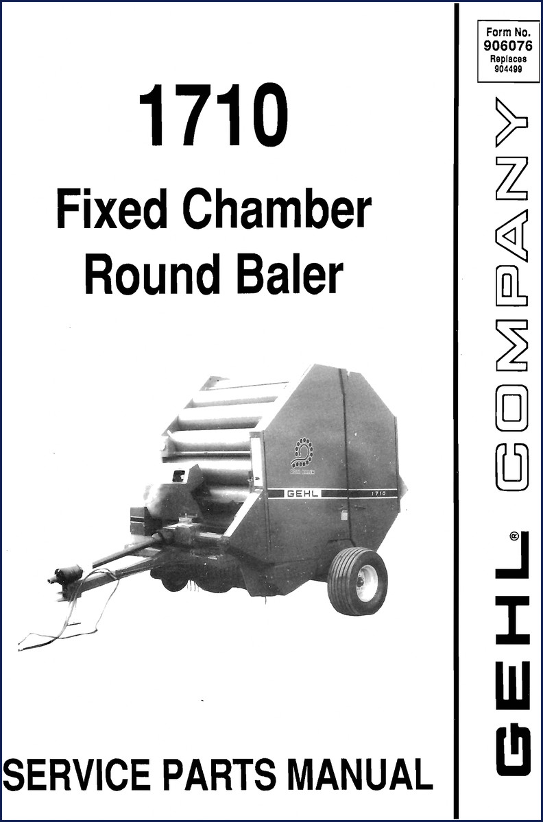 GEHL 1710 Round Baler Parts Catalog - exploded view diagram
