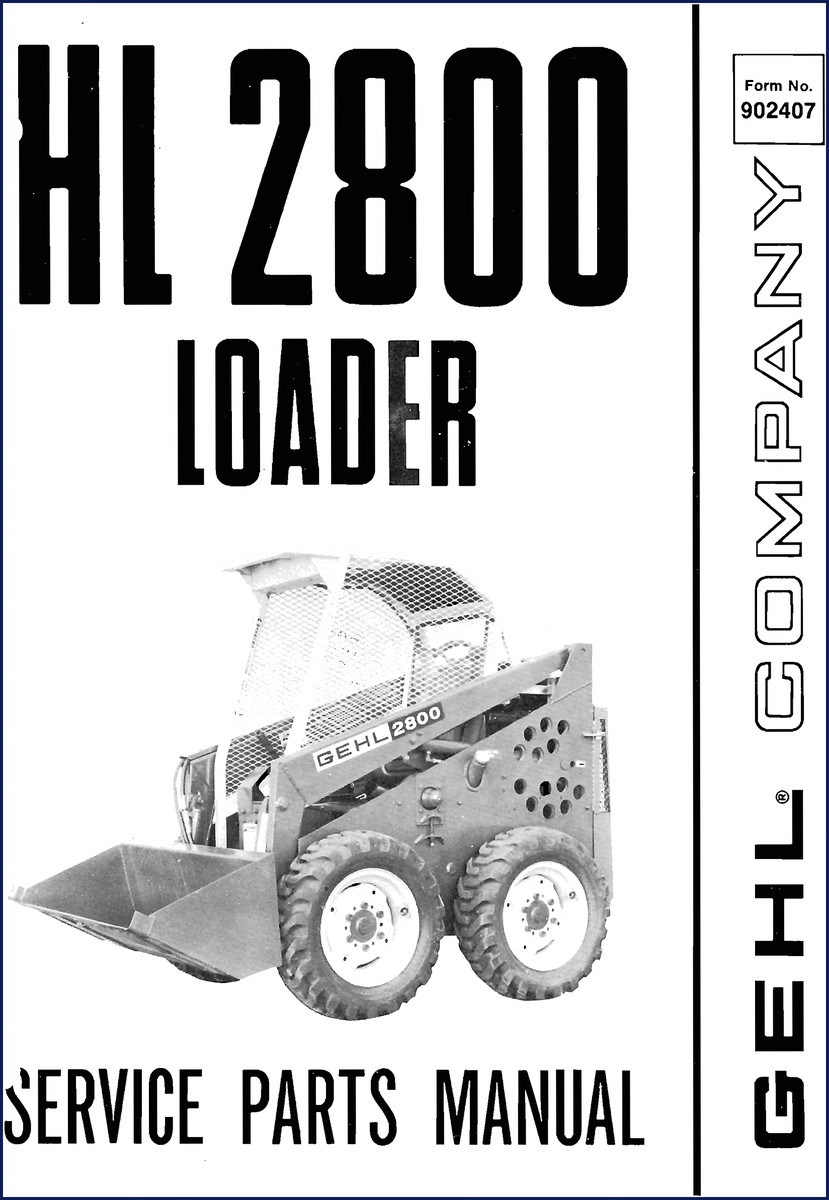 GEHL 2800 Parts Catalog cover – factory manual for engine, transmission, and hydraulic components