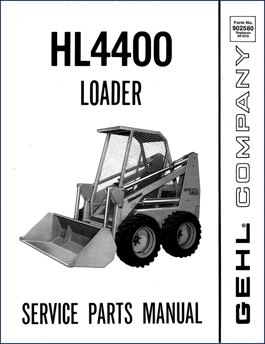 GEHL 4400 Loader Parts Catalog cover - factory OEM manual 56 pages