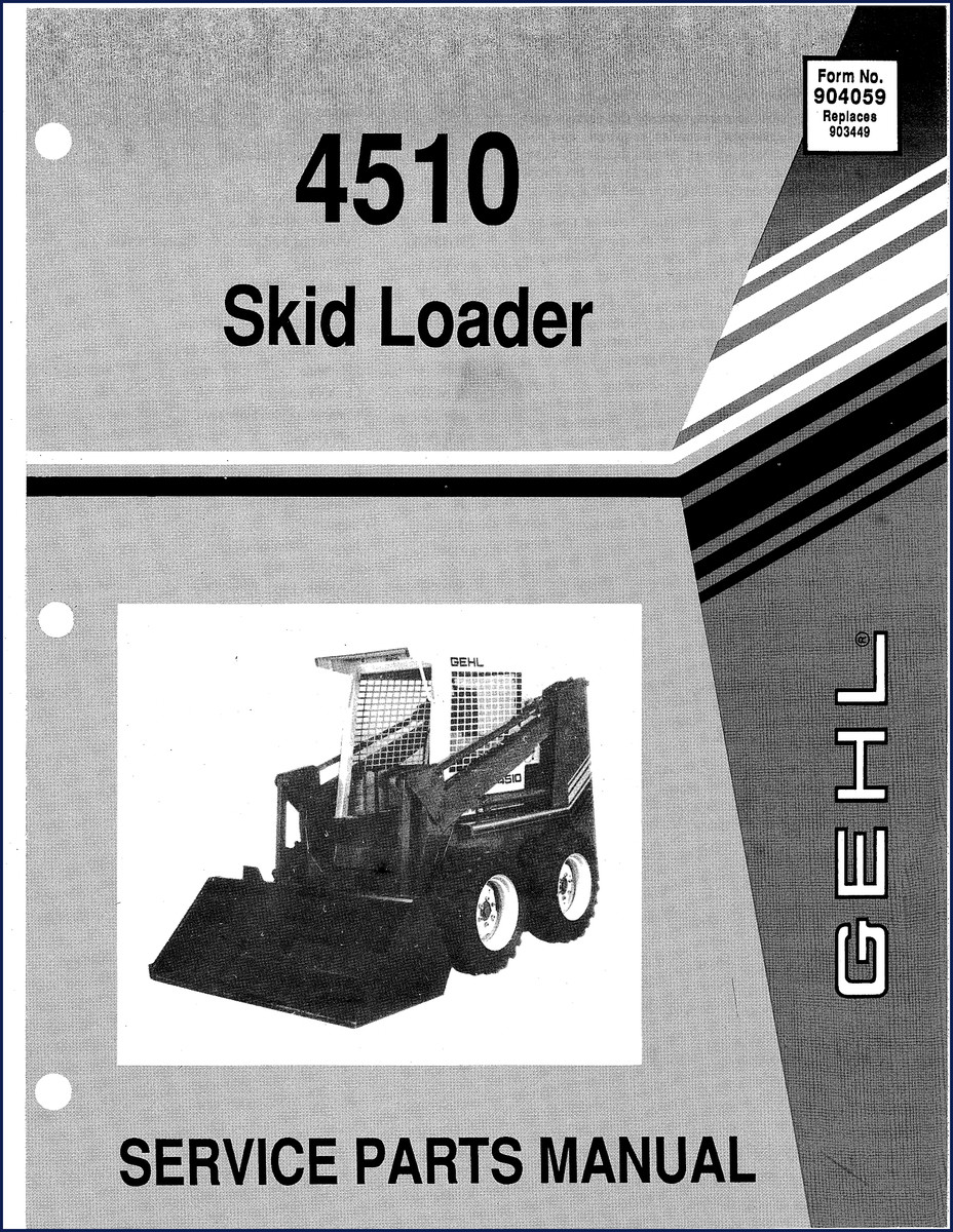 GEHL 4510 Skid Loader Parts Catalog – 80-page OEM factory manual cover