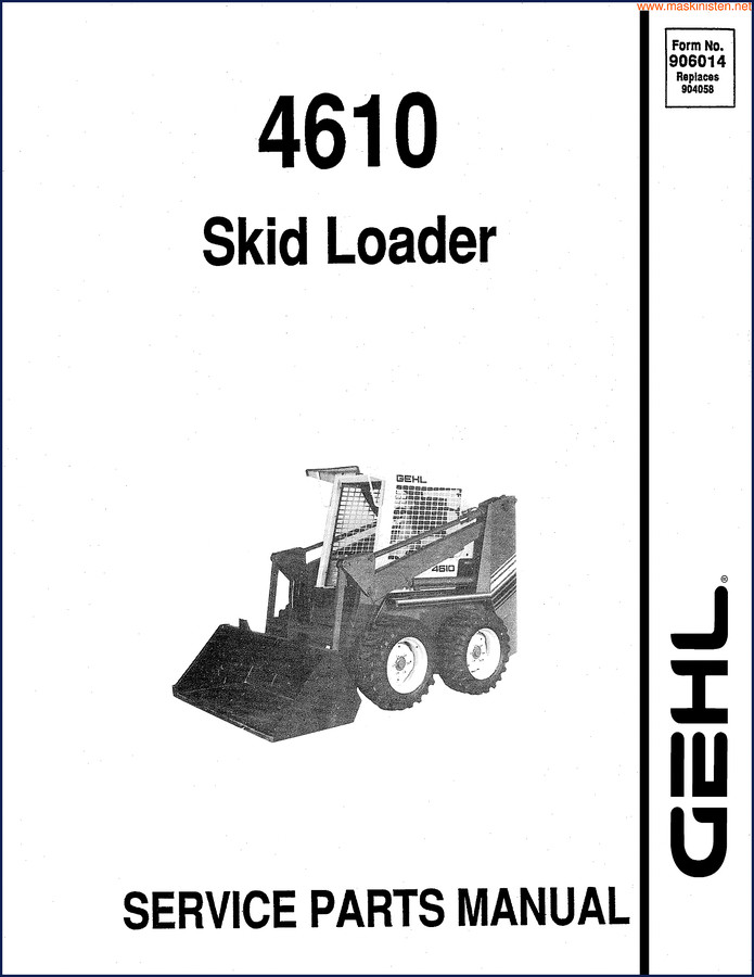 GEHL 4610 4615 Skid Loader Operator's Manual 76 pages factory OEM