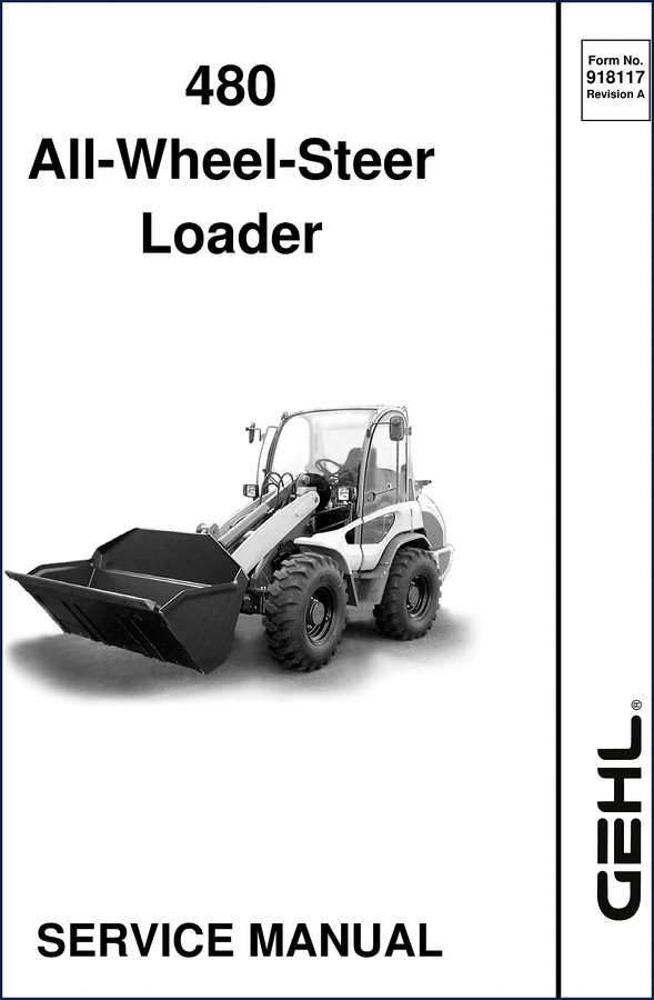 GEHL 480 2005 Service Manual cover page showing loader and model number