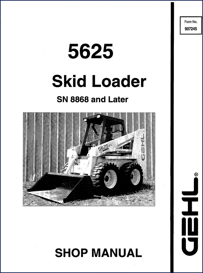 GEHL 5625 Skid Loader Operators Manual cover – 92 pages factory document