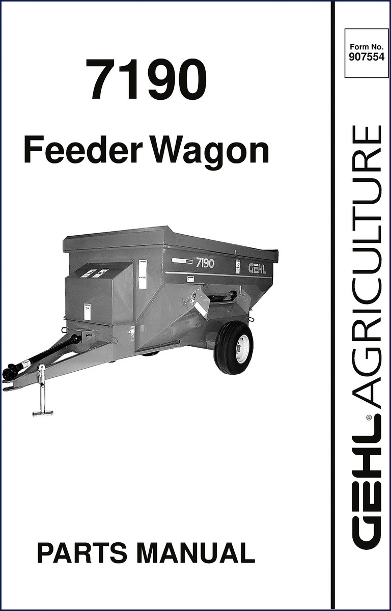GEHL 7190 Feeder Wagon Parts Catalog - OEM factory exploded view and torque specifications