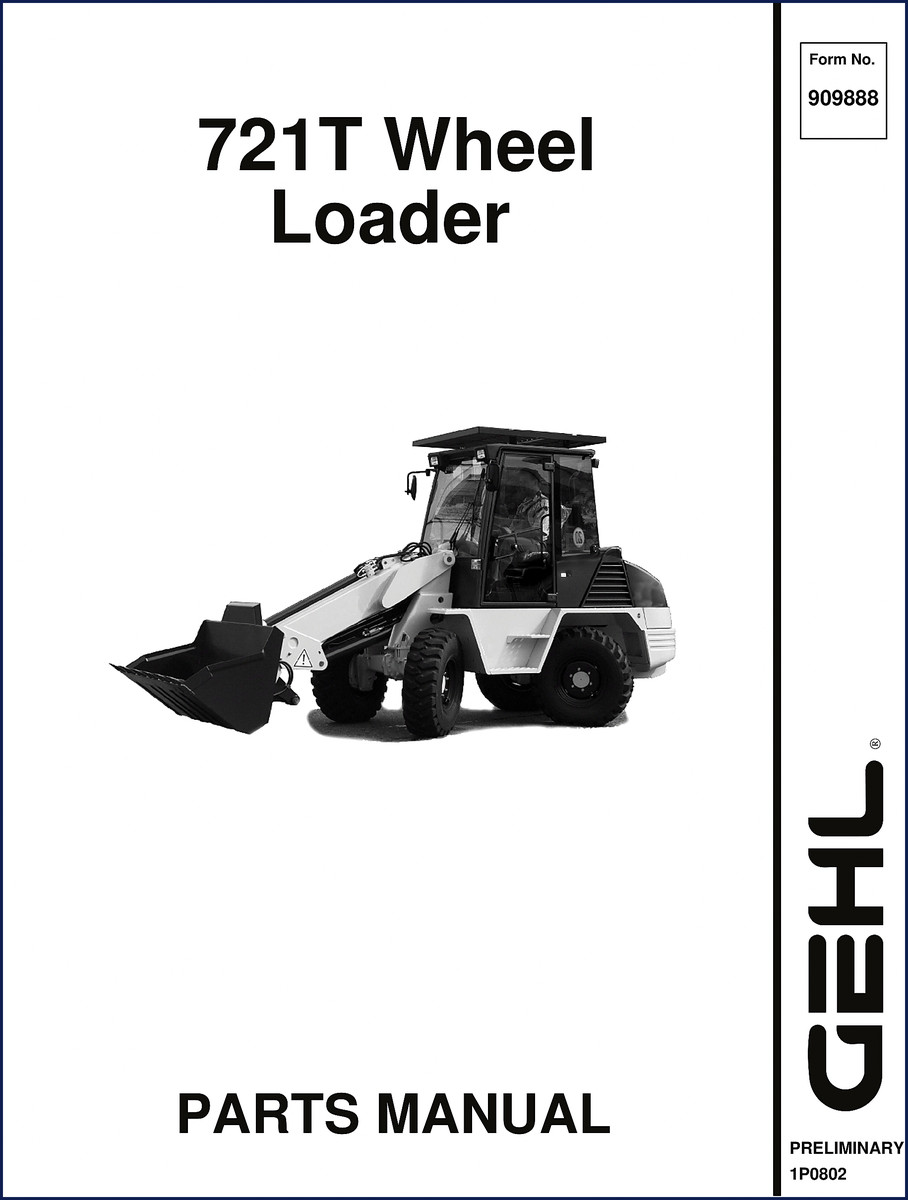 GEHL 721T Wheel Loader Parts Catalog cover page