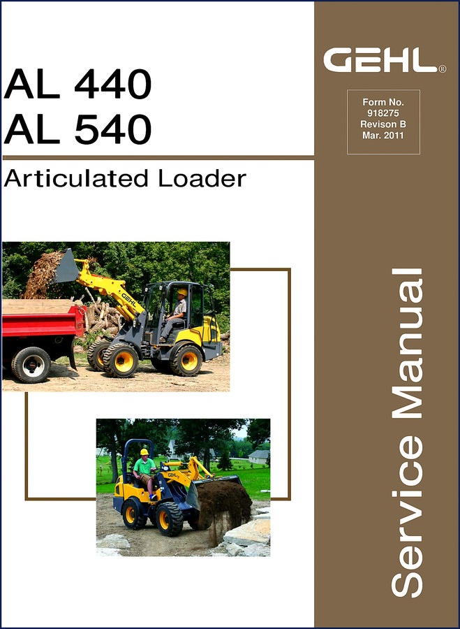 GEHL AL 440 AL 540 2011 Service Manual cover – OEM factory repair document