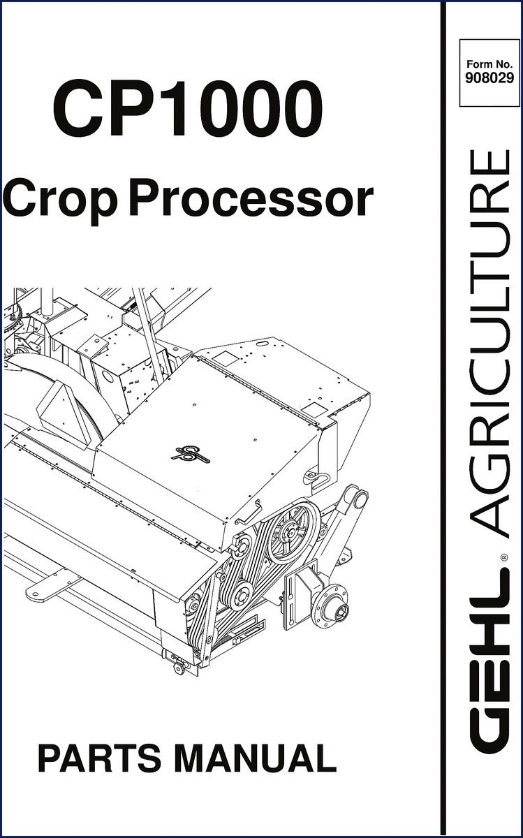 GEHL CP1000 Parts Catalog – OEM Factory Manual exploded view diagram