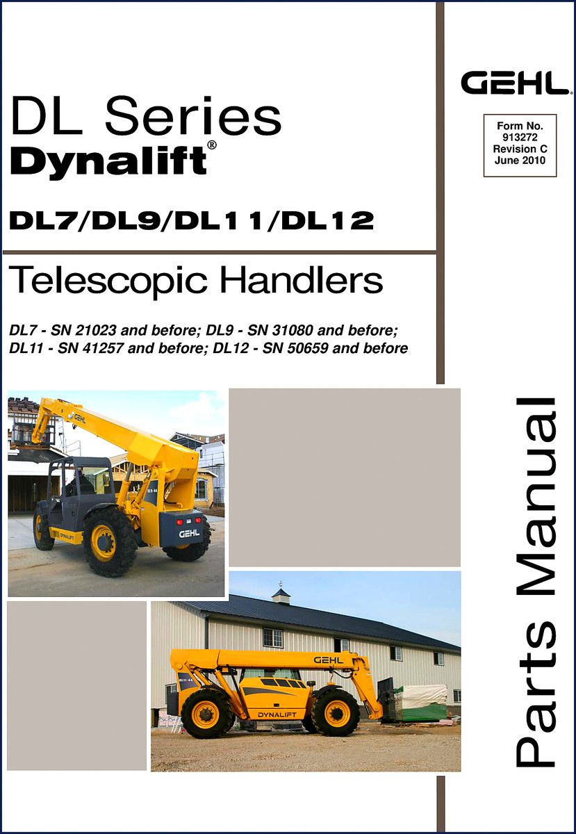 2010 GEHL DL12 Parts Catalog cover - factory OEM manual