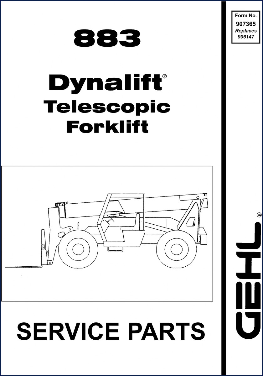 GEHL Dynalift 883 Parts Catalog manual cover
