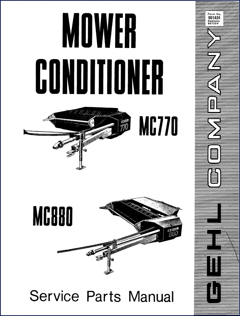 GEHL MC770 MC880 Parts Catalog cover - 32 page factory OEM manual