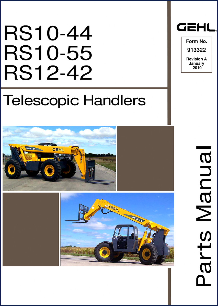 GEHL RS12-42 telescopic handler 2010 Parts Catalog cover page