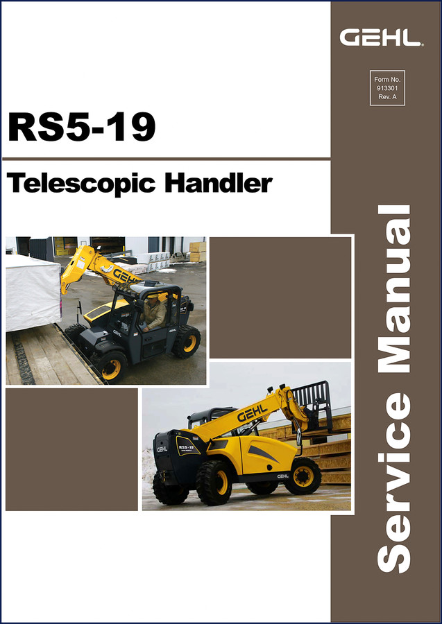 GEHL RS5-19 Telescopic Handler 2013 Operators Manual cover showing serial number 50951 and Tier IV engine designation