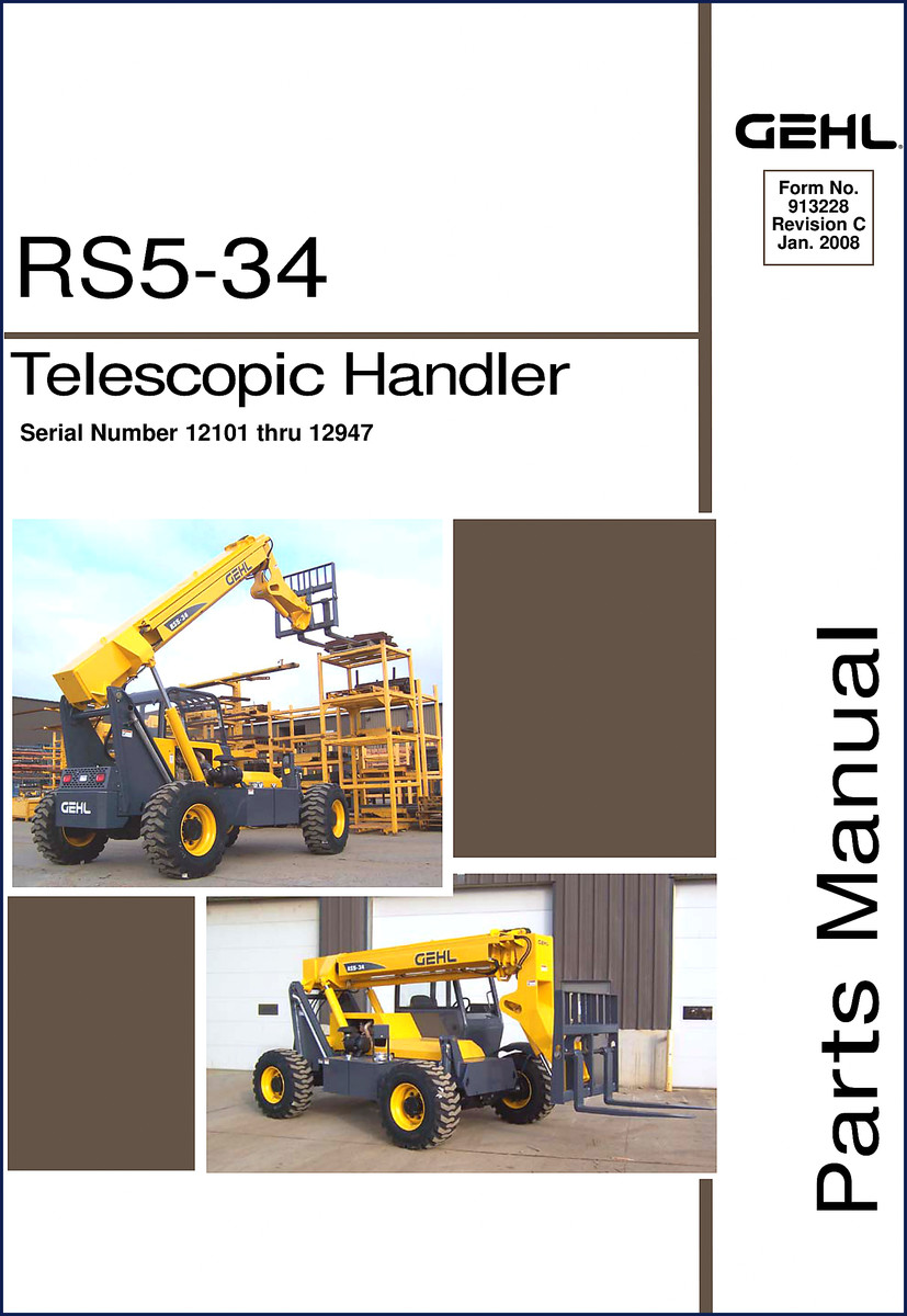 GEHL RS5-34 2008 Parts Catalog cover – factory OEM manual 194 pages