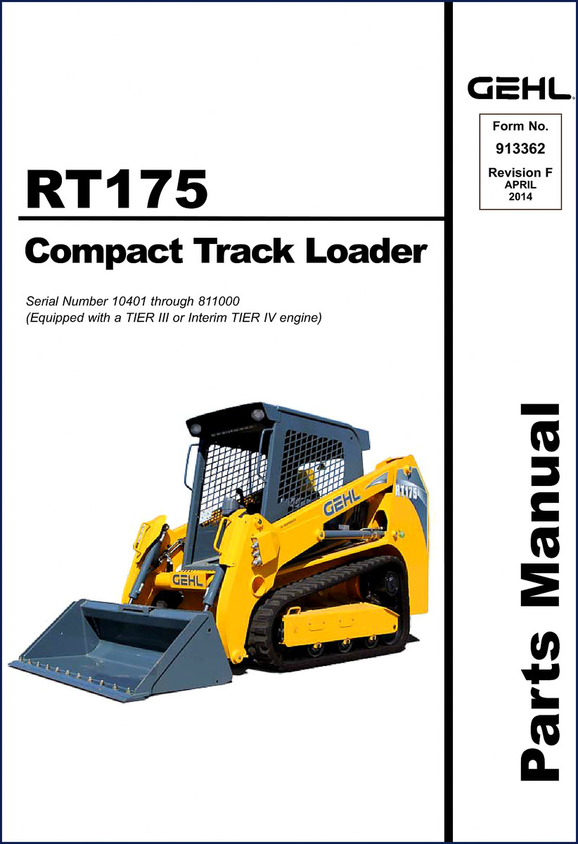 GEHL RT175 2014 Parts Catalog cover page