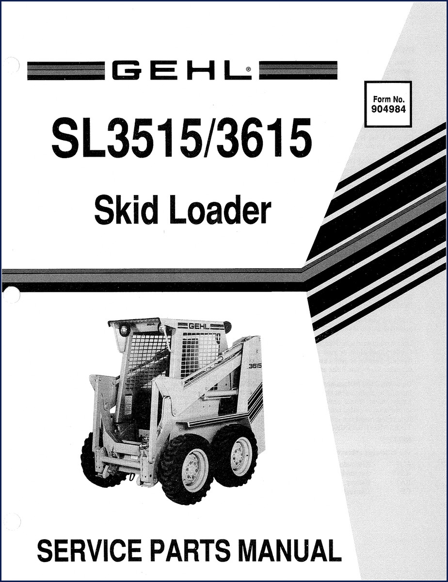 GEHL SL3515 3615 Parts Catalog cover - factory OEM parts manual
