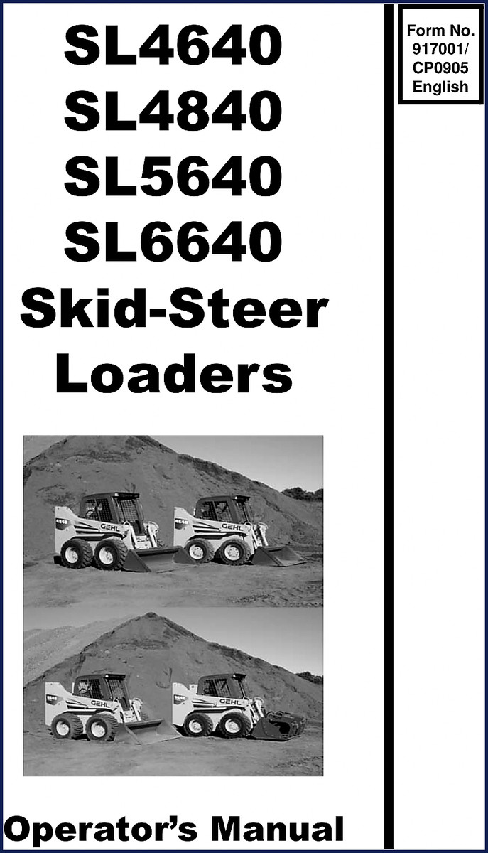 GEHL SL4640, SL4840, SL5640, SL6640 Factory Service Manual cover