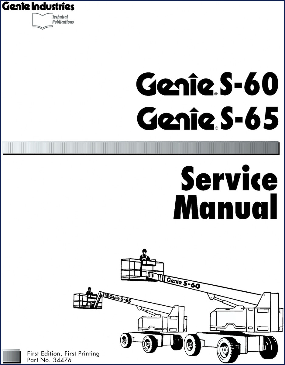 Genie S-60 S-65 Service Manual cover - 212 pages OEM factory manual