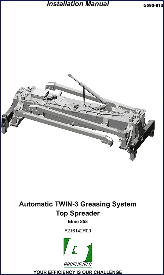 Groeneveld TWIN-3 858 Installation Manual 56 pages OEM factory document