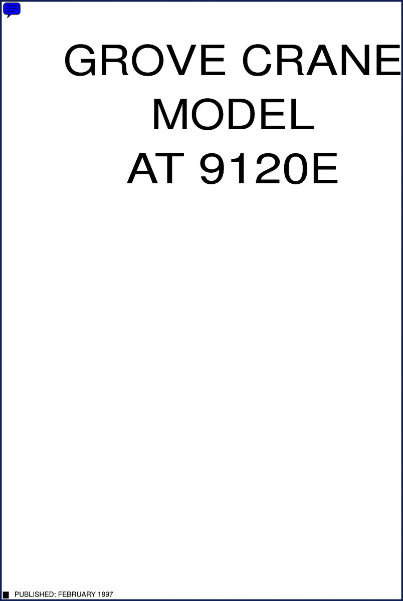Grove AT 9120E 1997 Technical Manual - factory specification document cover