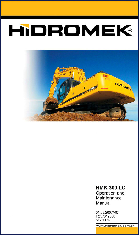 Hidromek HMK 300 LC 2007 Operators Manual cover and front page