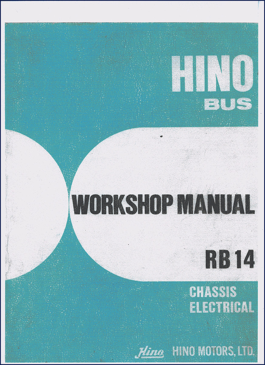 Hino RB 14 Bus Workshop Manual cover - 266 pages OEM factory documentation