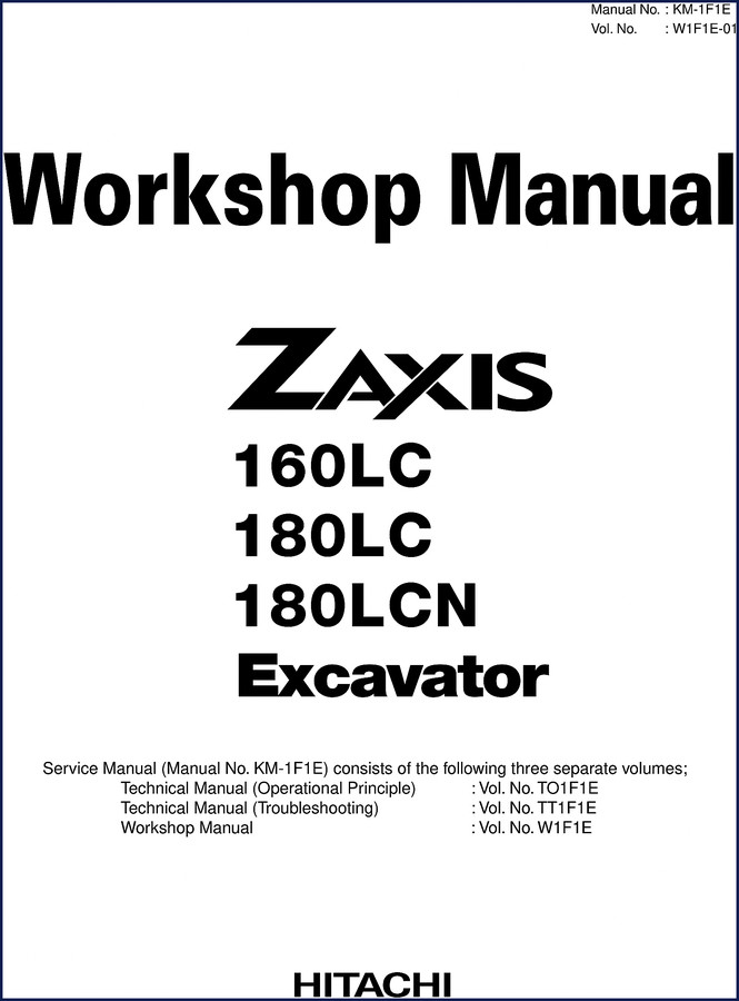 Hitachi 160LC excavator workshop manual cover - 666 pages OEM factory service documentation