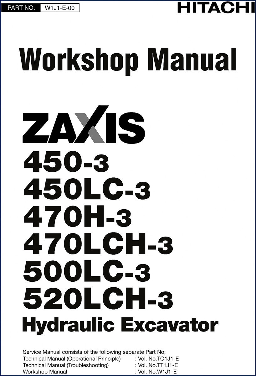Hitachi Sumitomo 450-3 Workshop Manual cover - OEM factory repair document