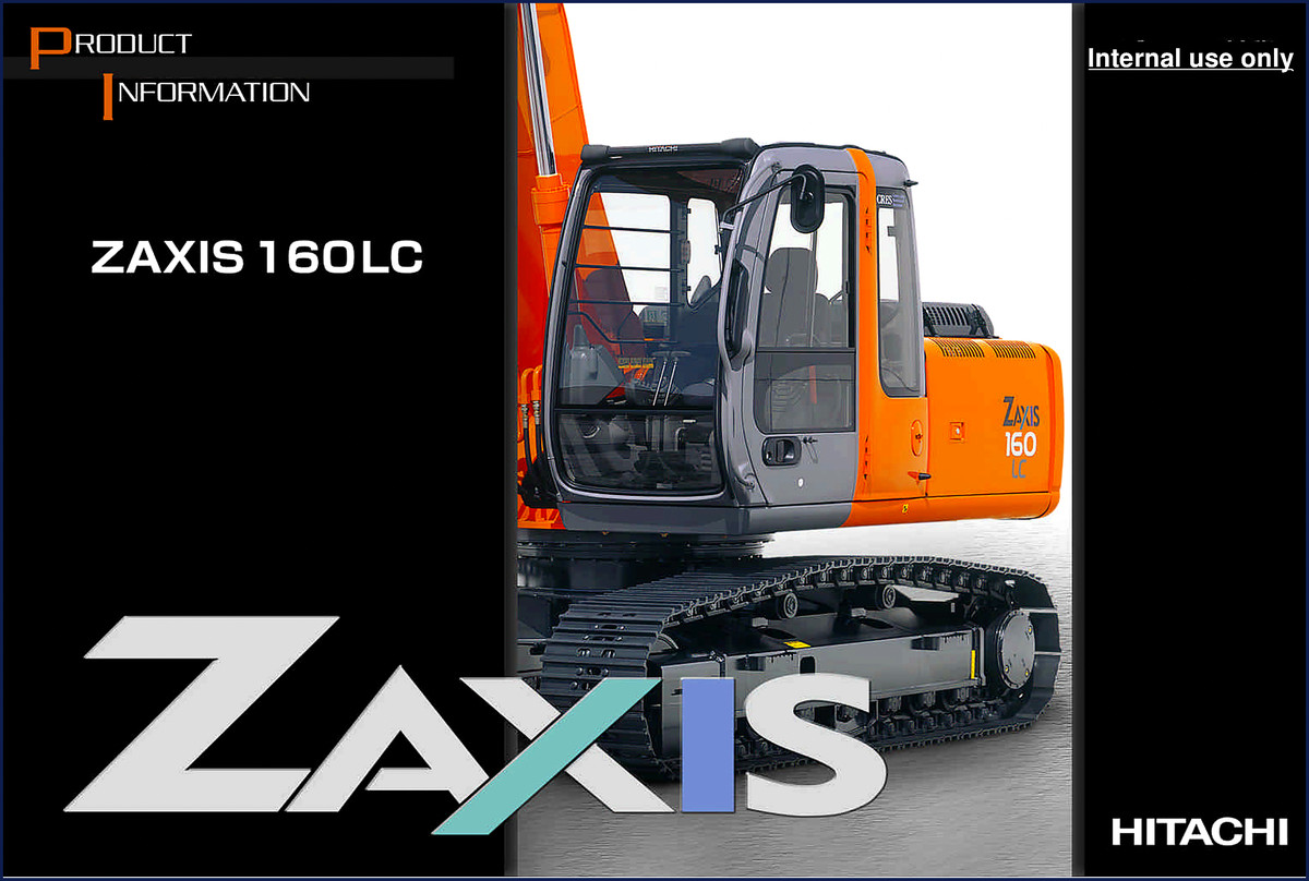 Cover of the Hitachi Sumitomo ZAXIS 160LC Technical Manual showing excavator and model number