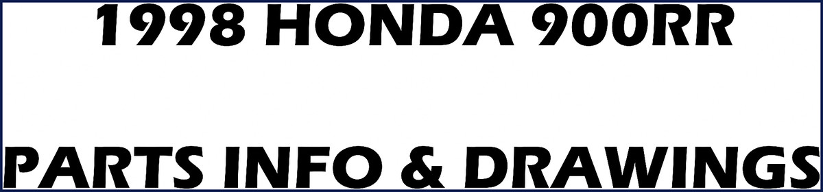 1998 Honda 900RR Factory Parts Catalog cover