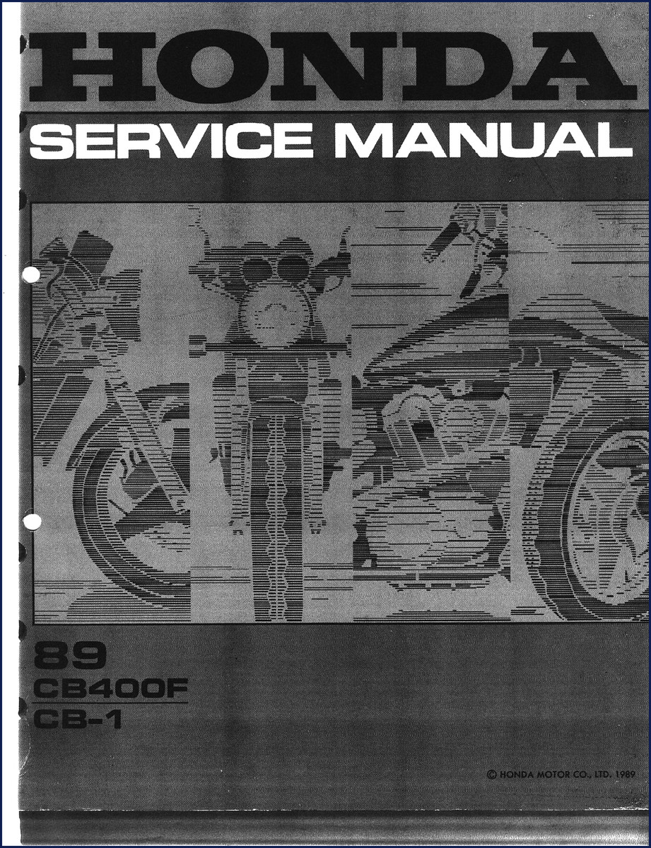 Honda CB400F CB-1 1989 Service Manual cover - factory OEM repair manual