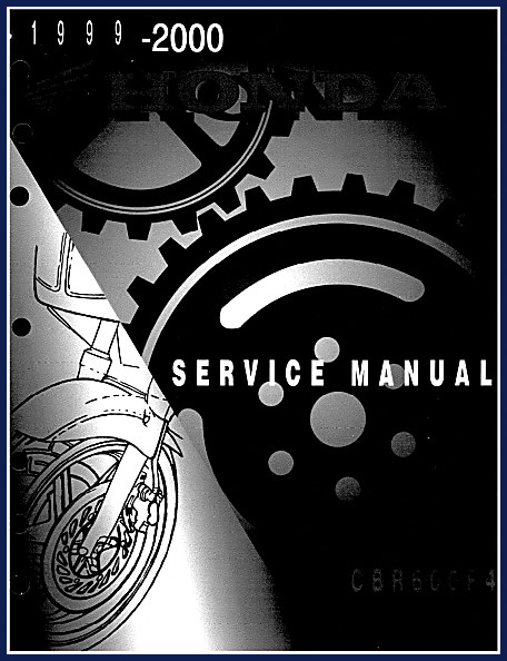 1999 Honda CBR600F4 Service Manual cover showing motorcycle and title