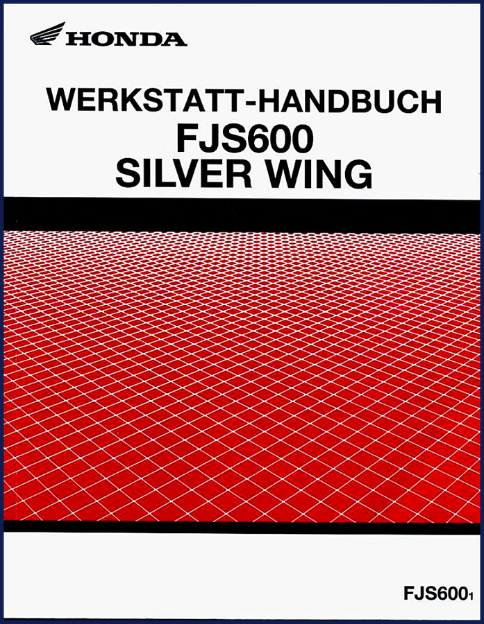 2001 Honda FJS600 Silver Wing Workshop Manual cover – German language OEM service manual