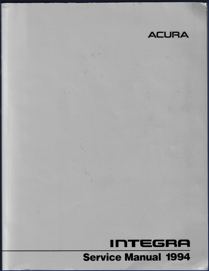 1994 Honda Integra Service Manual cover - 1413 pages factory repair manual