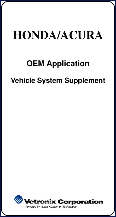 Honda MTS 3100 2003 Operators Manual cover page showing MTS 3100 tester and Honda/ Acura logo