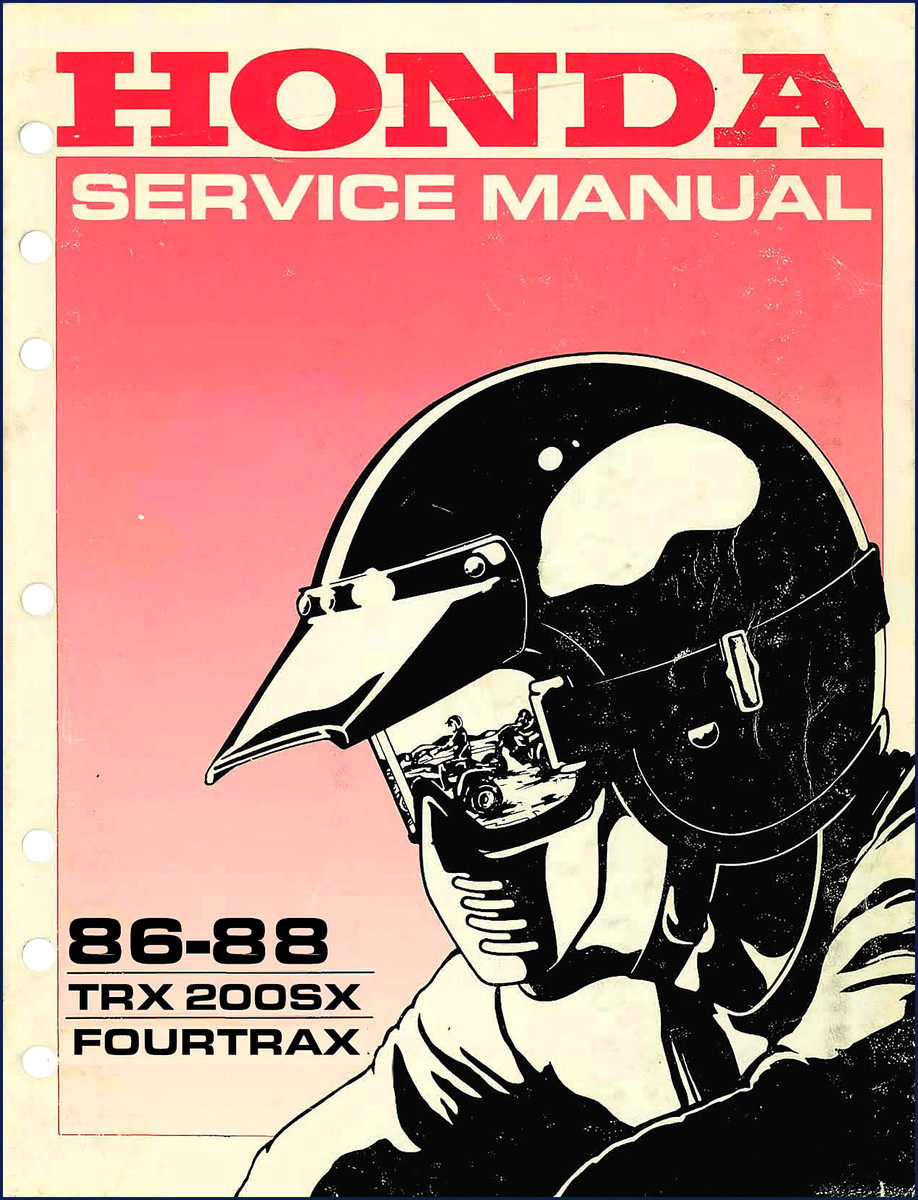 Honda TRX 200SX 1986-1988 Service Manual cover - factory OEM document
