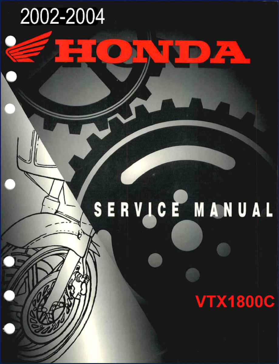 Honda VTX1800C Service Manual 2002-2004 cover page showing OEM factory repair documentation